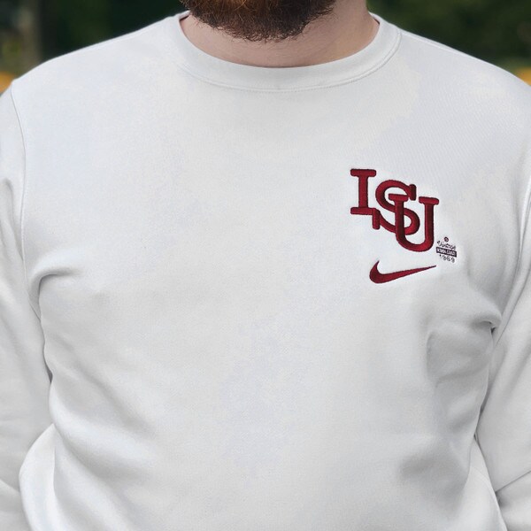 Nike® Vintage ISU White Crewneck